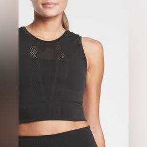 Athleta Mudra crop tank top black size L/XL